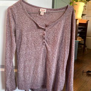 Dark Red/Purple Speckled Henley